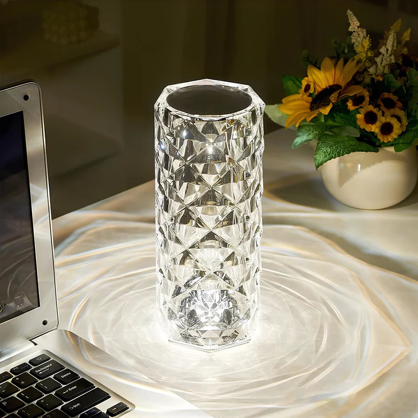 Lampe en cristal tactile