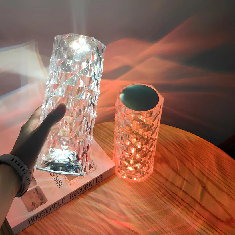 Lampe en cristal tactile